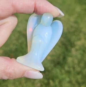 Opalite Angel Carving 2"